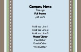 Blue Dots on Brown Full Colour Business Cards