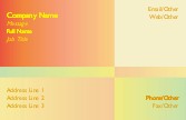 Creamy Orange Full Colour Business Cards
