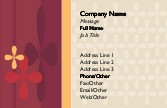 Crimson Floral Full Colour Business Cards