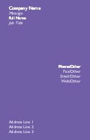 Purple Splendor Full Colour Business Cards