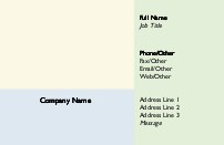 Blue and Green Blocks Full Colour Magnetic Business Cards