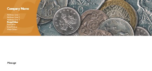 Coins Full Colour Compliment Slips