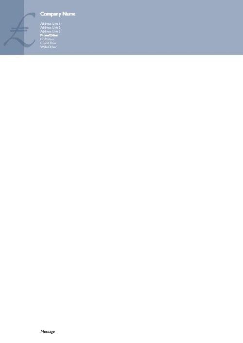 Blue Pound Sign A4 Recycled Letterhead