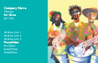 Caribbean Beat Recycled Business Cards