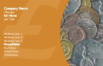 Coins Full Colour Magnetic Business Cards