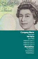 Five Pound Note Full Colour Business Cards