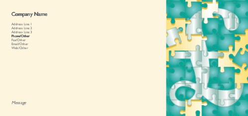 Pound Puzzle Full Colour Compliment Slips