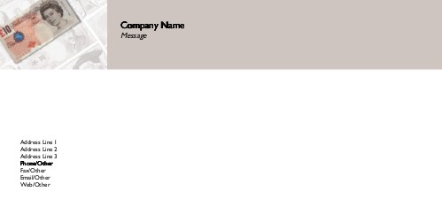 Ten Pound Note Full Colour Compliment Slips