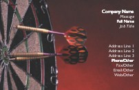 Darts on Board Full Colour Magnetic Business Cards