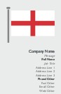 English Flag Full Colour Magnetic Business Cards