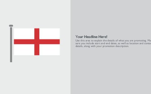 English Flag Full Colour Oversized Postcards