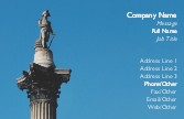 Admiral Nelson Full Colour Business Cards