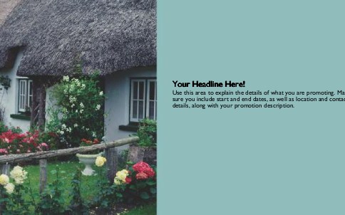 Thatched Roof Cottage Full Colour Oversized Postcards