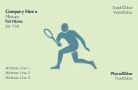 Tennis Full Colour Business Cards