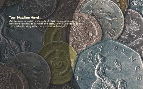 Fifty Pence Piece Full Colour Oversized Postcards