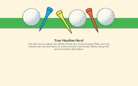 Golf Balls and Tees Full Colour Oversized Postcards