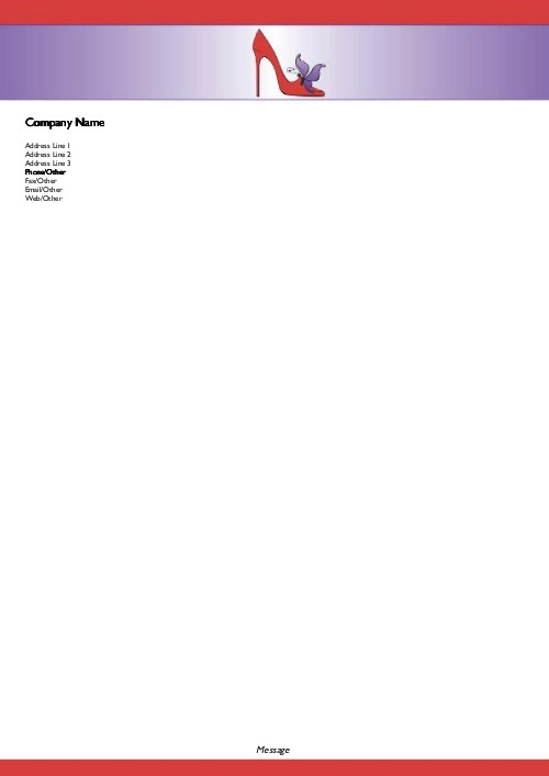 Red Stiletto A4 Recycled Letterhead