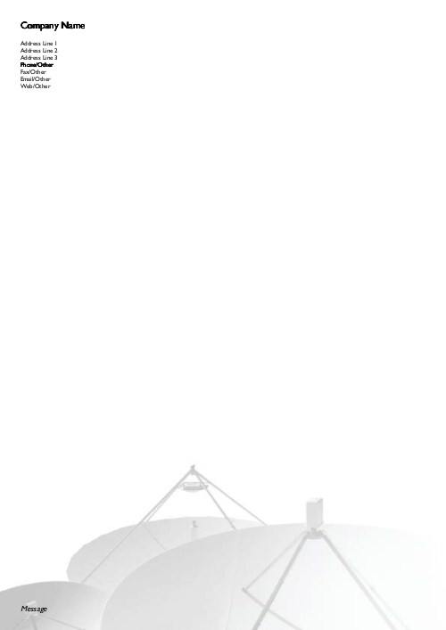 Satellite Dishes A4 Recycled Letterhead