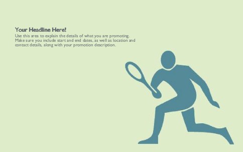 Tennis Full Colour Oversized Postcards