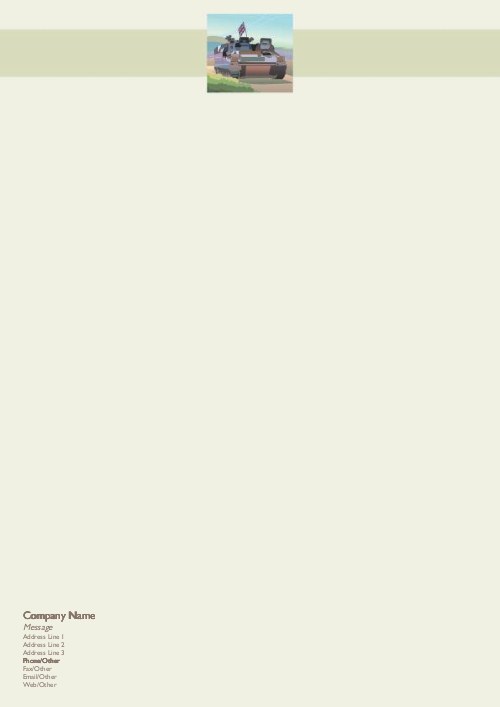 Armoured Personnel Carrier A4 Letterhead