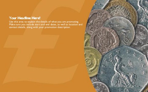 Coins Full Colour Oversized Postcards