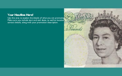 Five Pound Note Full Colour Oversized Postcards