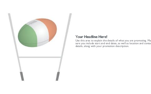 Irish Rugby Goal Full Colour Oversized Postcards