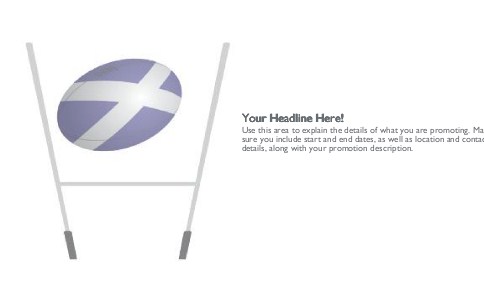 Scottish Rugby Goal Full Colour Oversized Postcards