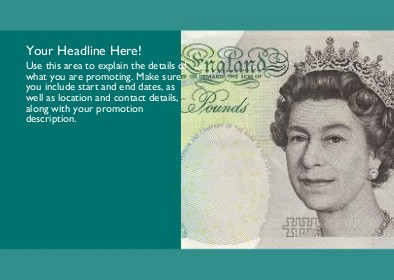 Five Pound Note Full Colour Standard Sized Postcards