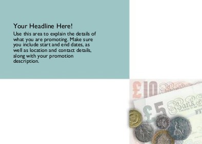 Notes and Coins Full Colour Standard Sized Postcards