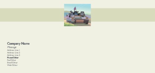 Armoured Personnel Carrier Full Colour Compliment Slips