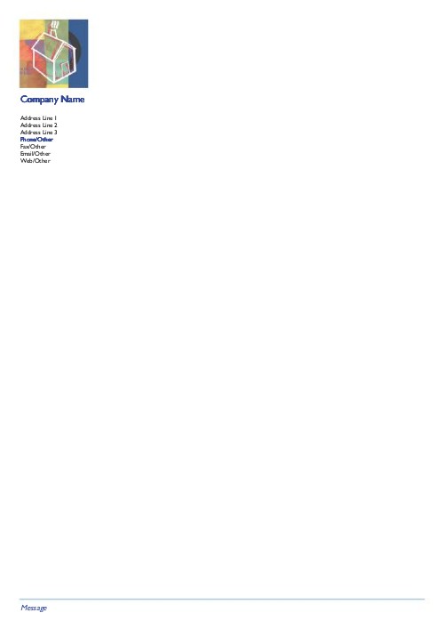 House in Square A4 Letterhead