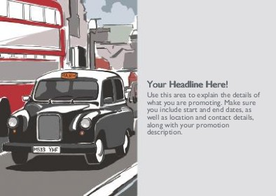 London Cab Full Colour Standard Sized Postcards