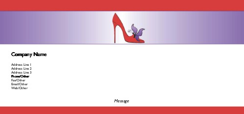 Red Stiletto Full Colour Compliment Slips