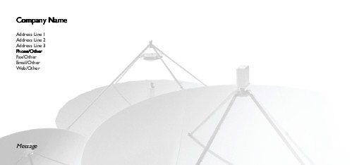 Satellite Dishes Full Colour Compliment Slips
