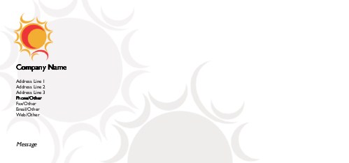 Abstract Sun Full Colour Compliment Slips