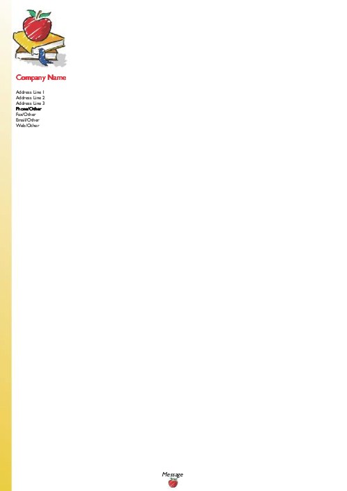 Apple and Books A4 Recycled Letterhead