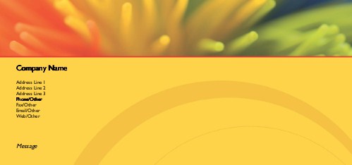 Coloured Tendrils Full Colour Compliment Slips