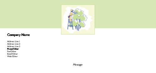 Tree Pruner Full Colour Compliment Slips