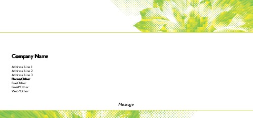 Abstract Yellow Flower Full Colour Compliment Slips