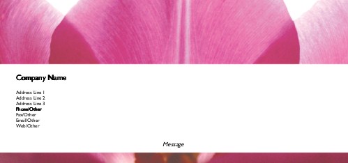 Lovely Petals Full Colour Compliment Slips