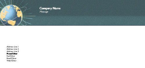 Globe Full Colour Compliment Slips