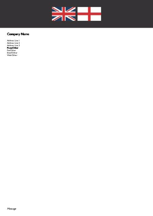 United with England A4 Recycled Letterhead