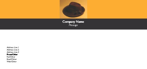 Hat with Bow Full Colour Compliment Slips