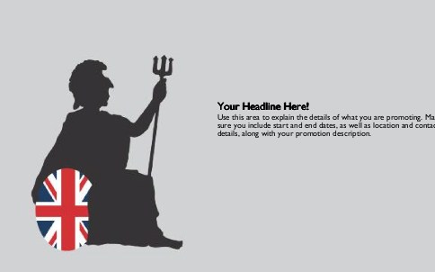 Rule Britannia Full Colour Oversized Postcards