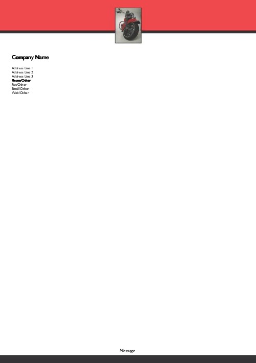 Chrome Rider A4 Letterhead