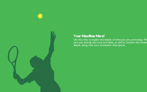 Tennis Player Full Colour Oversized Postcards