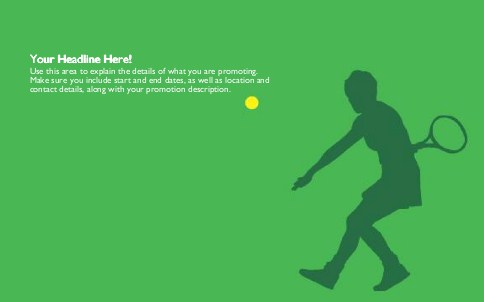 Tennis Volley Full Colour Oversized Postcards