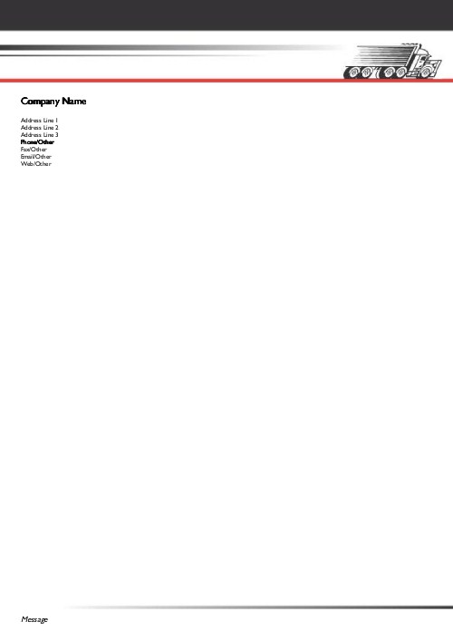 Lorry in Motion A4 Letterhead