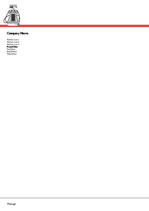 Petrol Pump A4 Letterhead